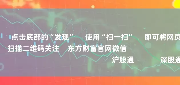 在线股票平台      点击底部的“发现”     使用“扫一扫”     即可将网页分享至朋友圈                            扫描二维码关注    东方财富官网微信                                                                        沪股通             深股通             